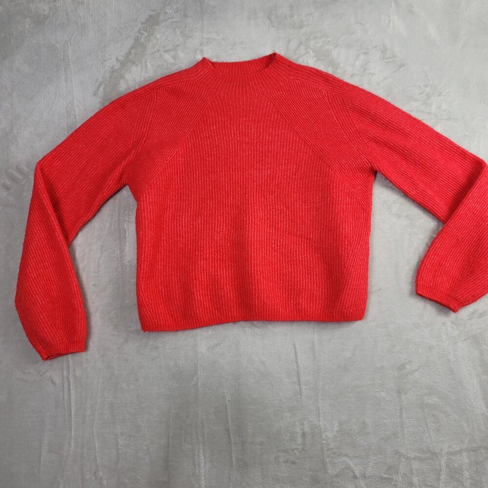 Banana Republic Red Orange Longsleeve Cashmere Knit Women's Sweater Top | Size M